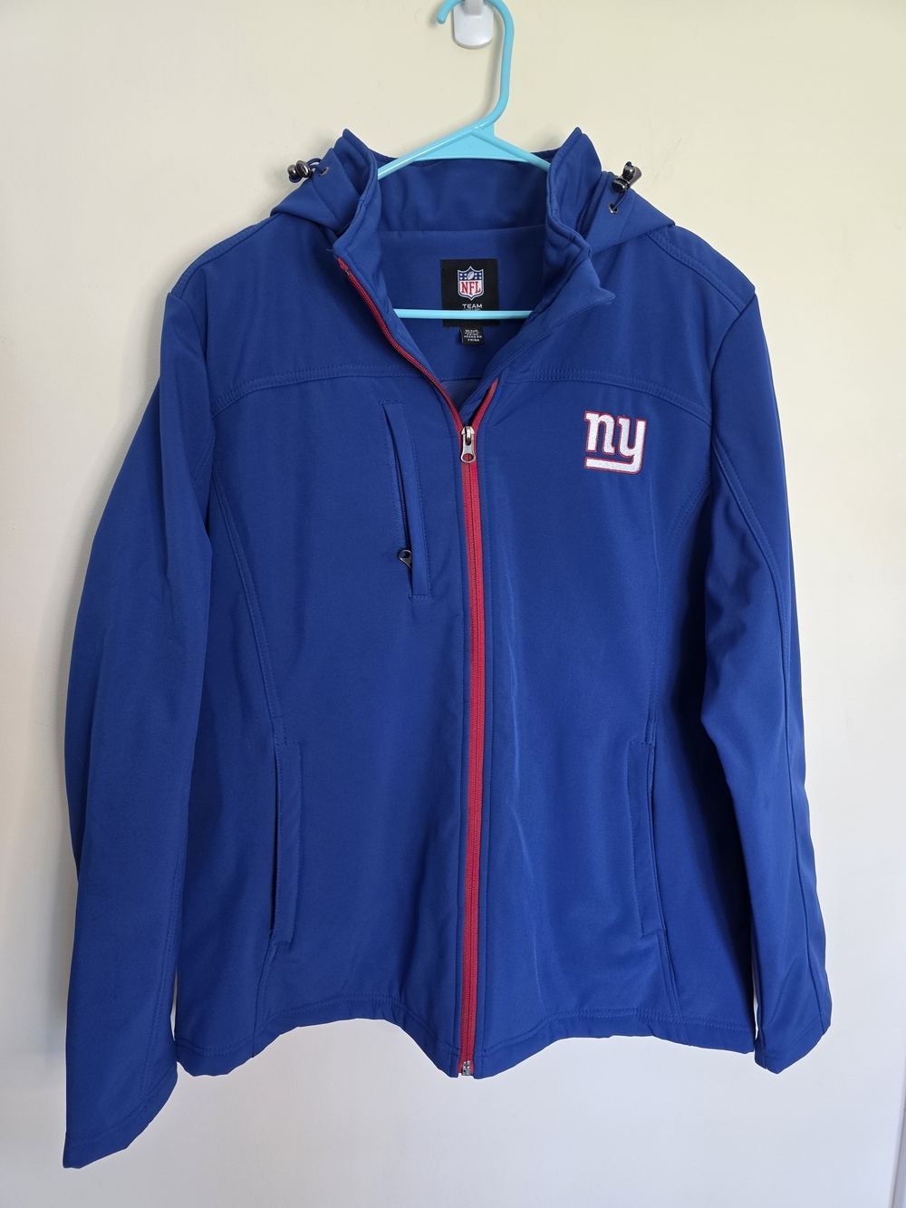 NFL Women's Royal Blue Bomber Jacket with Red Trim